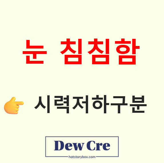 눈이 침침해지는 원인과 노안&middot;백내장 초기 구분법