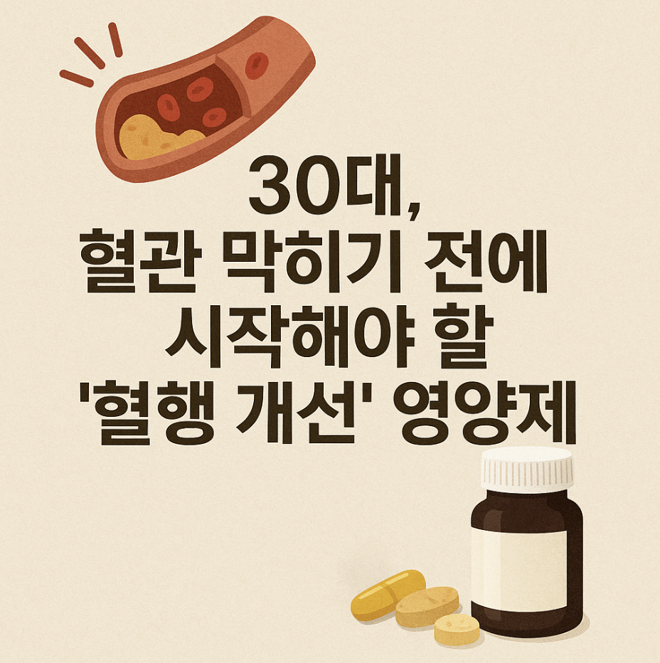 30대, 혈관 막히기 전에 시작해야 할 '혈행 개선' 영양제
