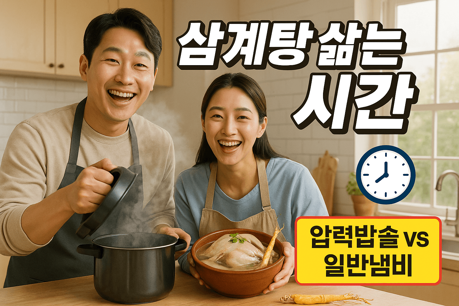 삼계탕 삶는 시간 압력밥솥 vs 일반냄비
