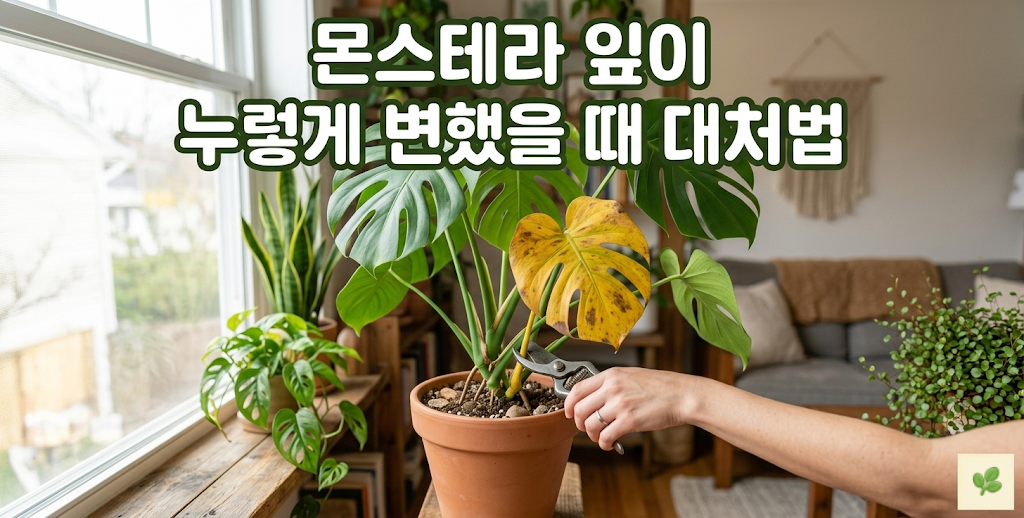 몬스테라 잎이 누렇게 변했을 때 대처법