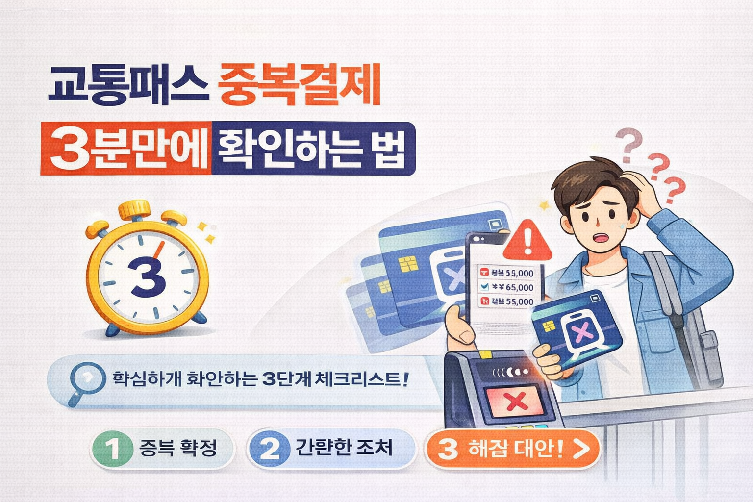 교통패스 중복결제 3분만에 확인하는 법