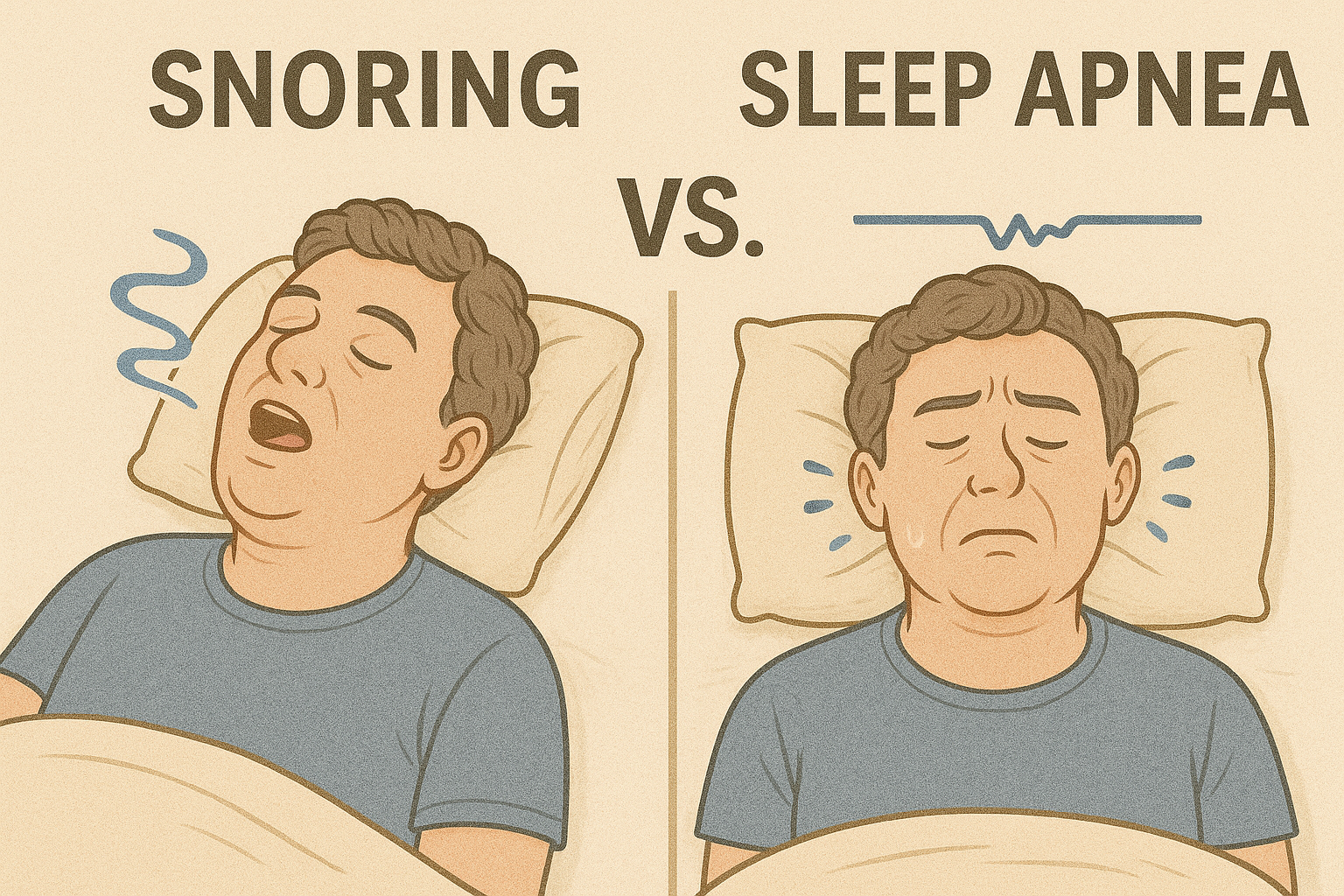 코골이와 수면무호흡증에 관련 모습