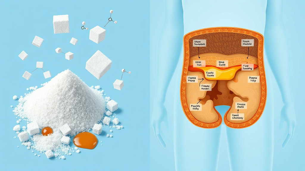 설탕과 복부지방 이미지