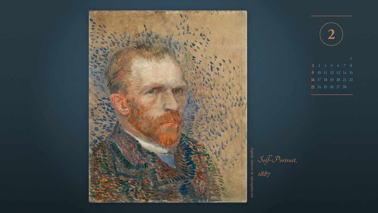 04 반고흐 자화상, F356 A - 2025년2월 노트북배경화면