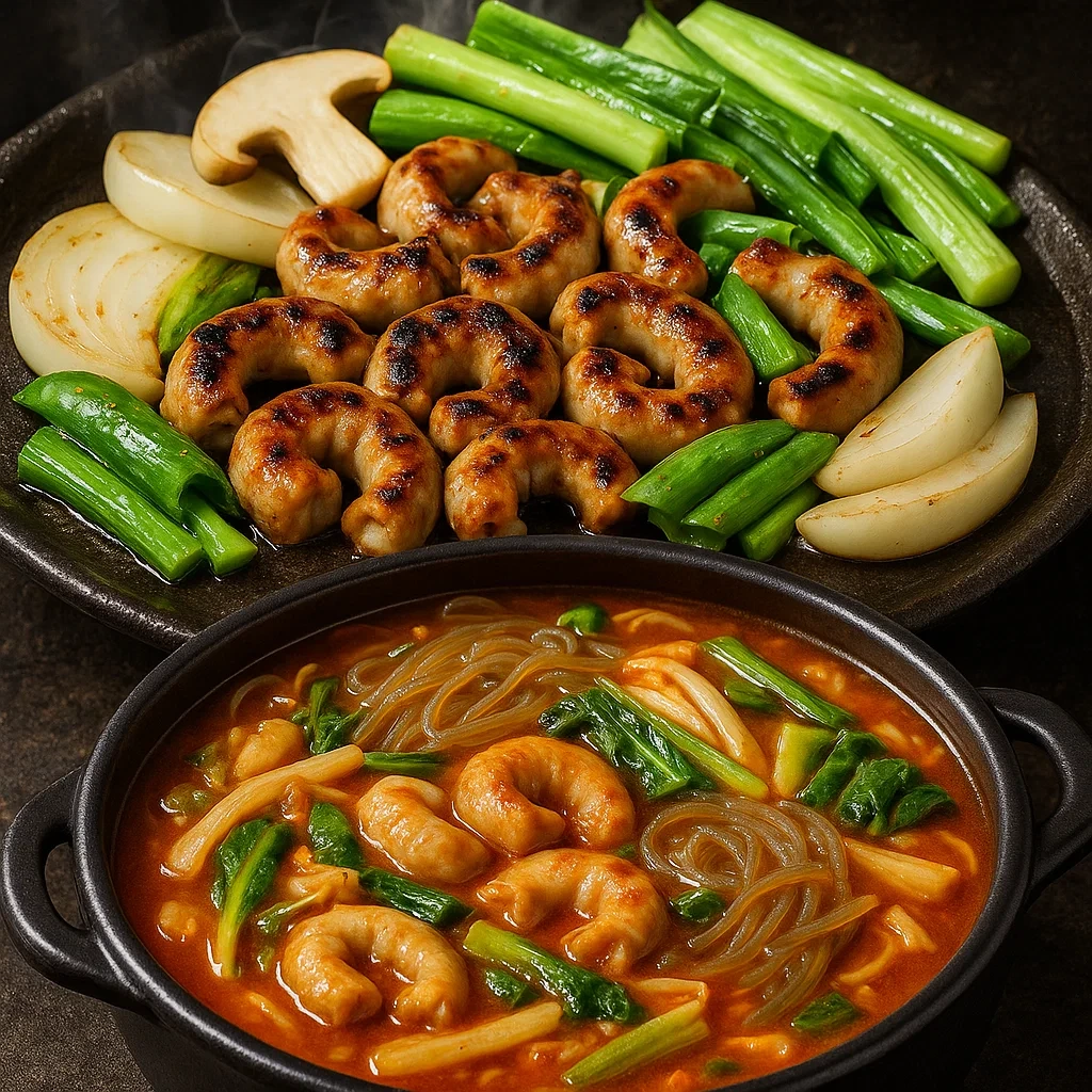 곱창 전골과 곱창 구이