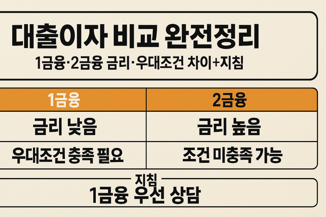 대출이자 비교 완전정리