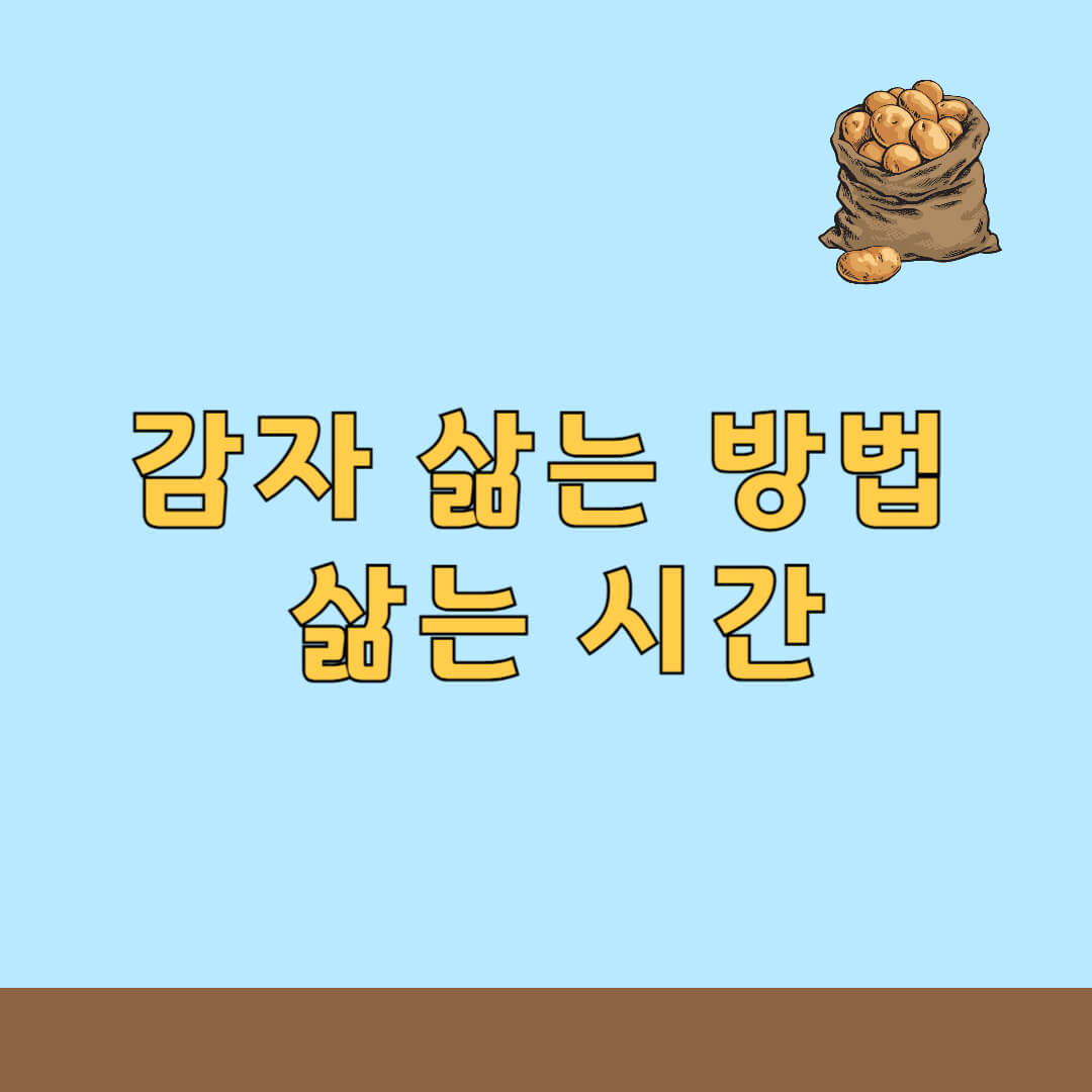감자 삶는 방법 삶는 시간