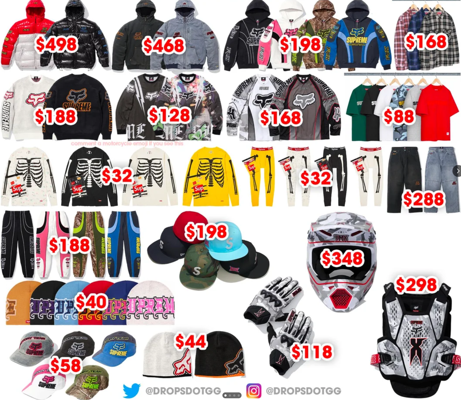 Supreme 슈프림 2025년 FW 9 Week 드랍리스트