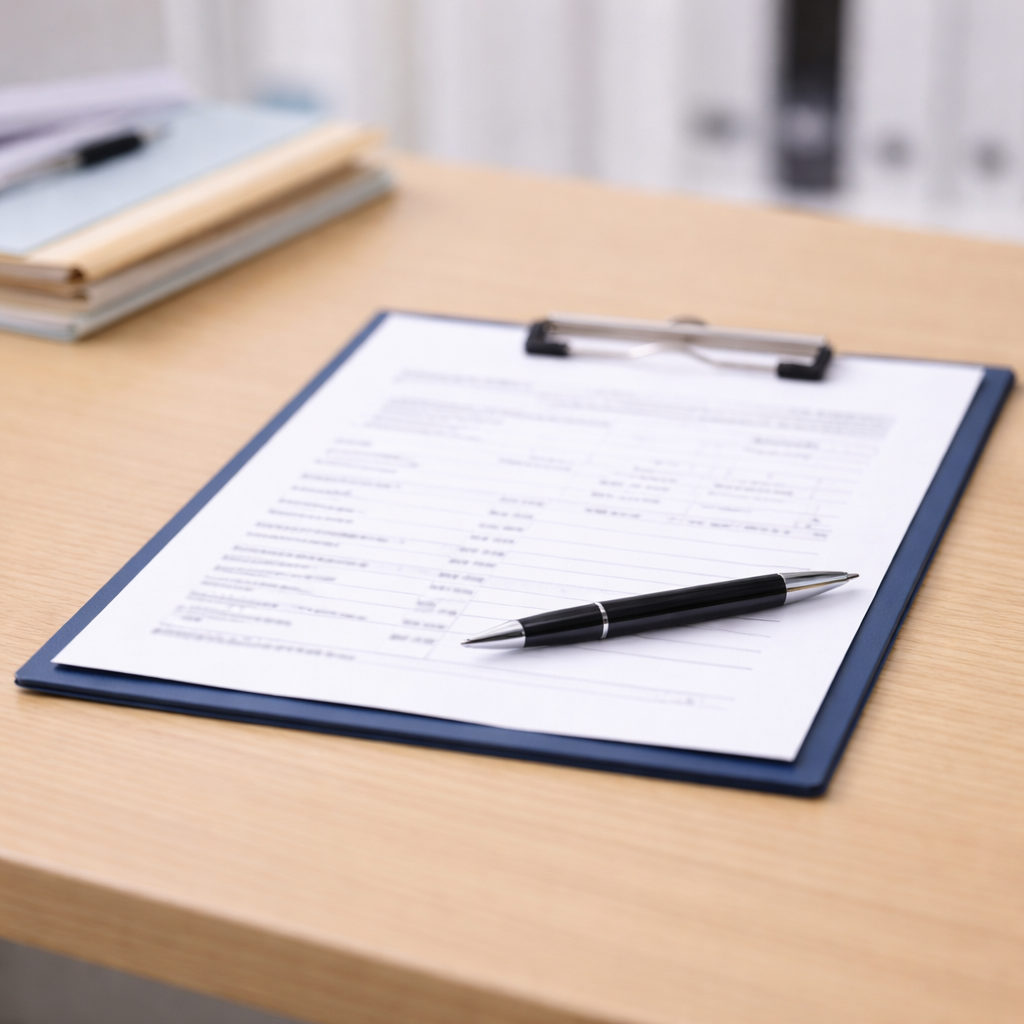 통풍 진단에서 참고되는 요산 검사와 평가 과정을 상징하는 정물 이미지