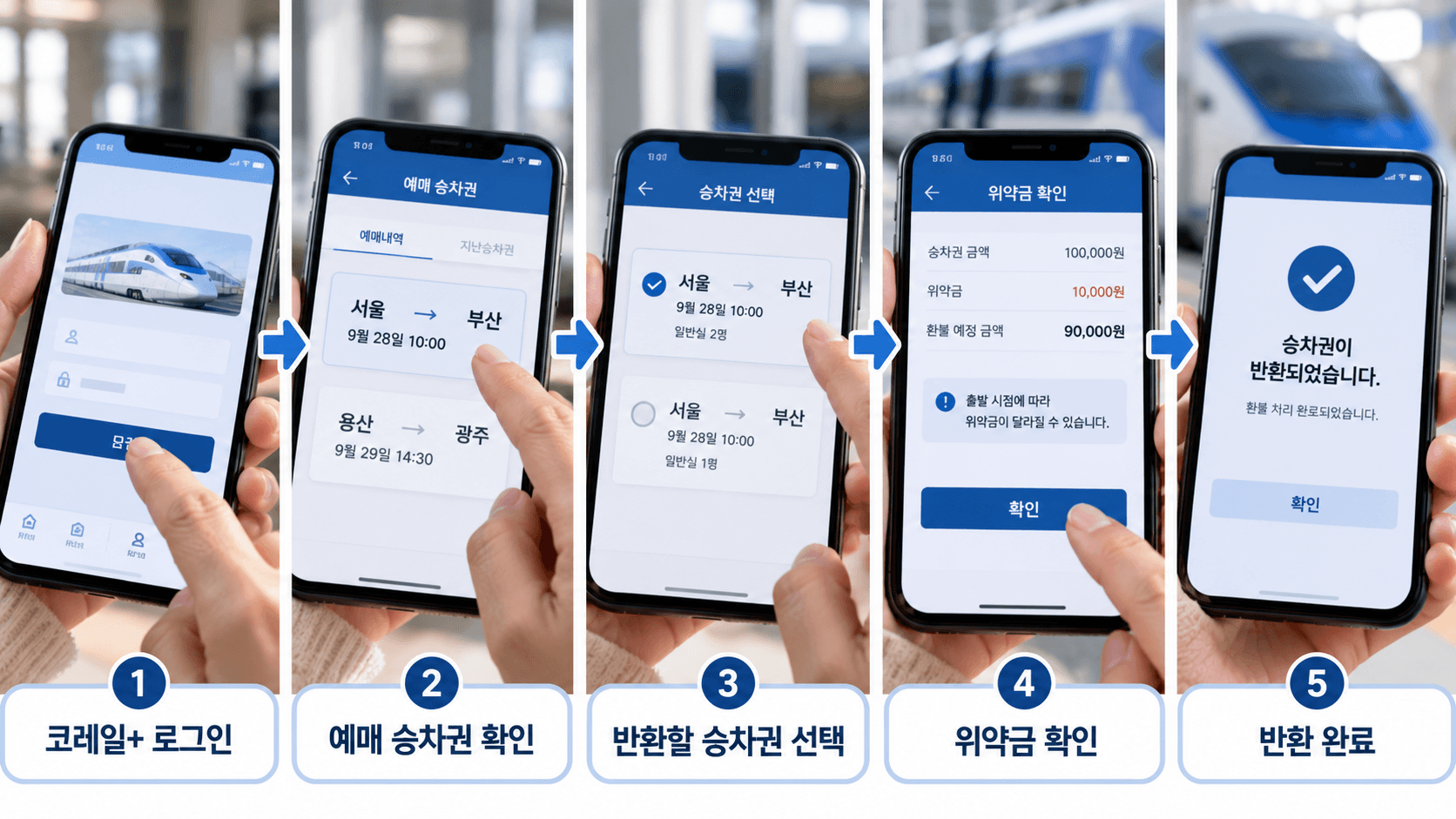 추석 KTX 환불방법｜코레일톡 취소 순서&middot;수수료 확인