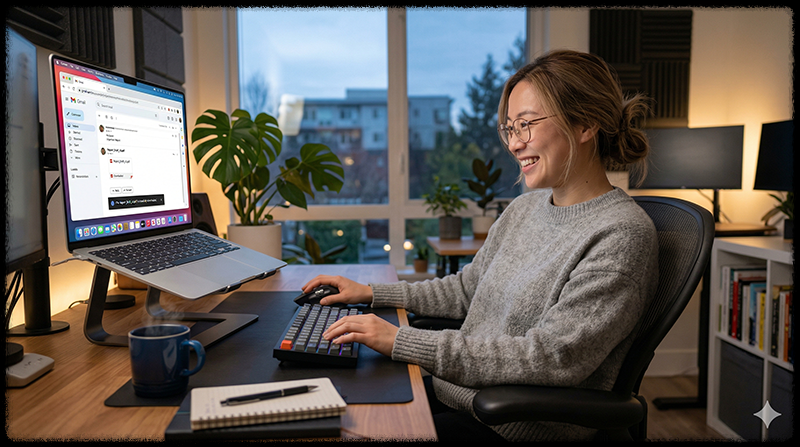 지메일 첨부파일이 정상적으로 다운로드된 모습