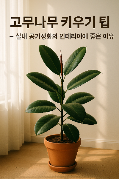 고무나무 키우기 팁 – 실내 공기정화와 인테리어에 좋은 이유