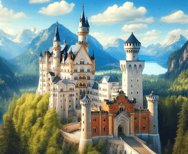 언덕 위에 커다란 하얀 성이 있다. 매우 큰 대적택으로 부자들의 집이다.