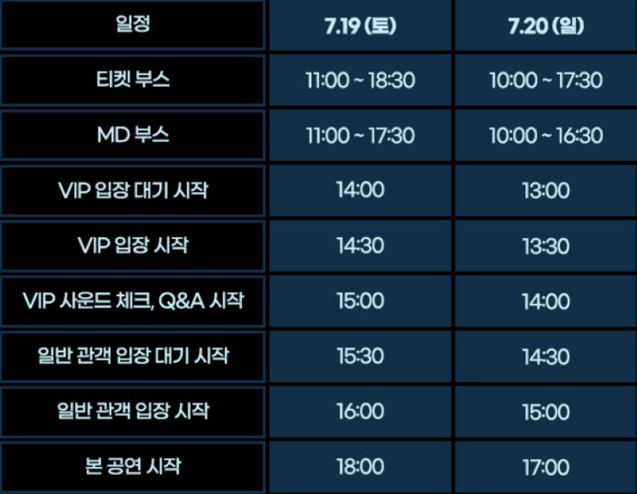 키스오브라이프-콘서트-운영-시간-사진