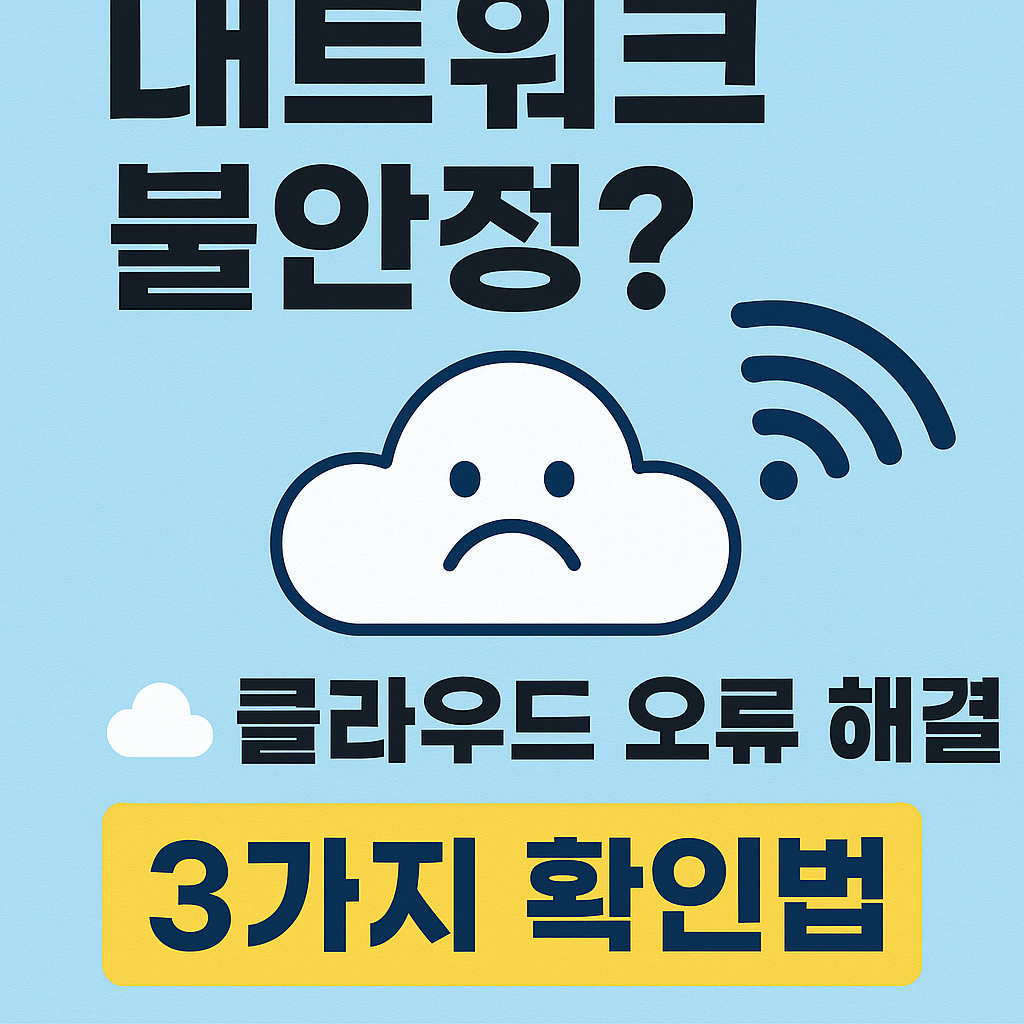 네트워크 불안정? 클라우드 오류 자주 난다면 먼저 확인해야 할 3가지