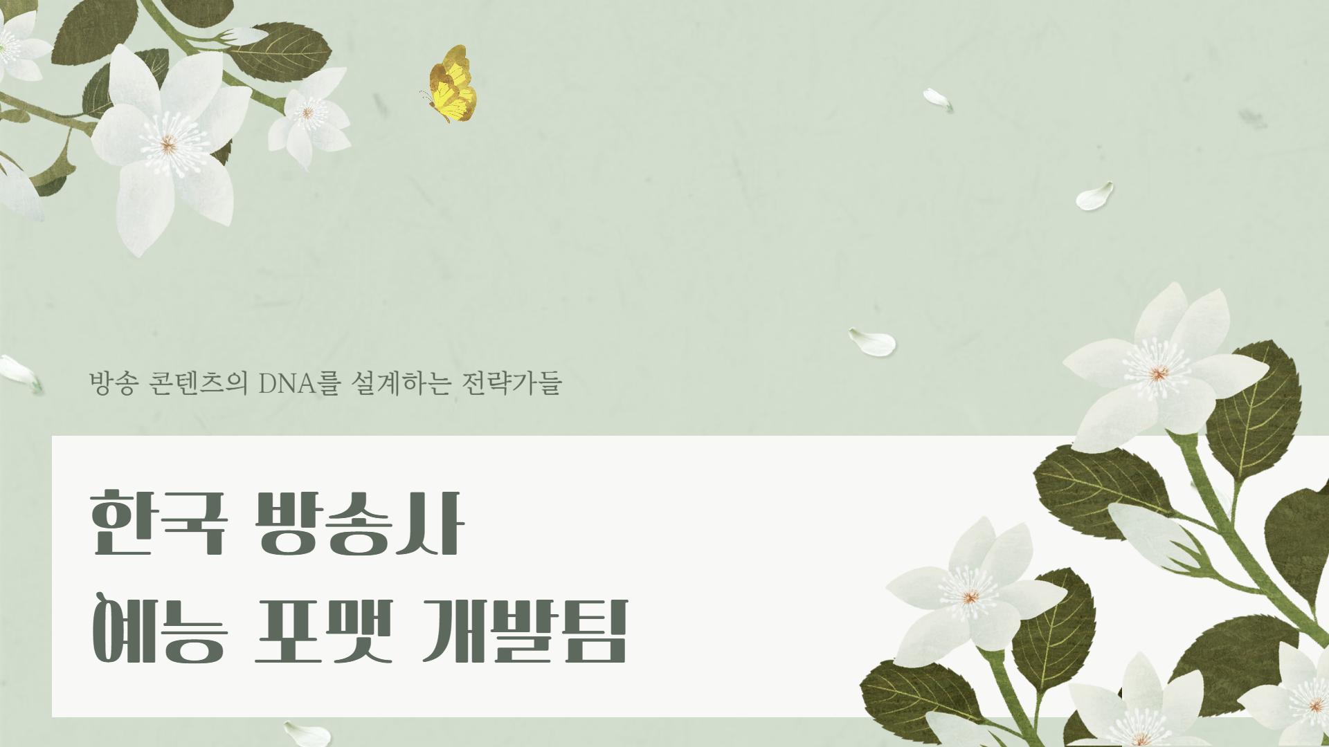 한국 방송사 예능 포맷 개발팀 — 웃음과 감동의 설계자들