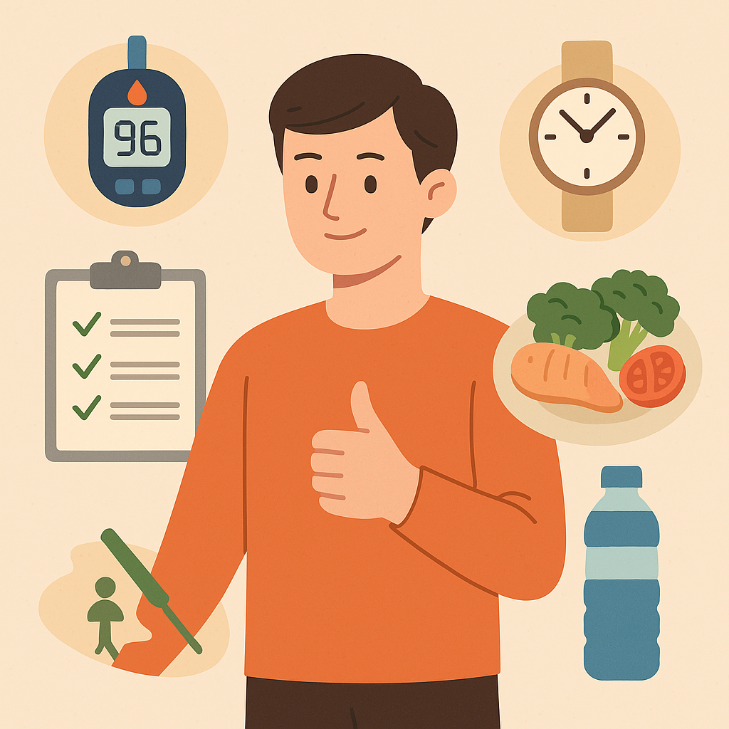 혈당 조절에 좋은 습관 모델