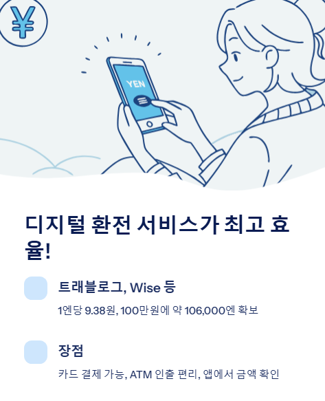 디지털 환전 서비스가 최고 효율