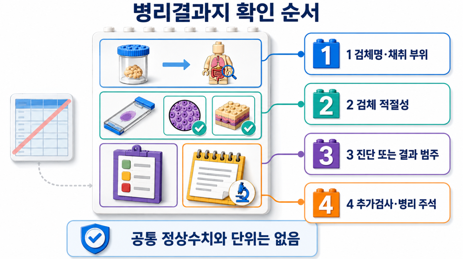 검체명&middot;채취 부위부터 추가검사&middot;병리 주석까지 병리결과지 확인 순서