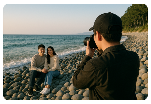 MZ연인과 강원도 바다 사진