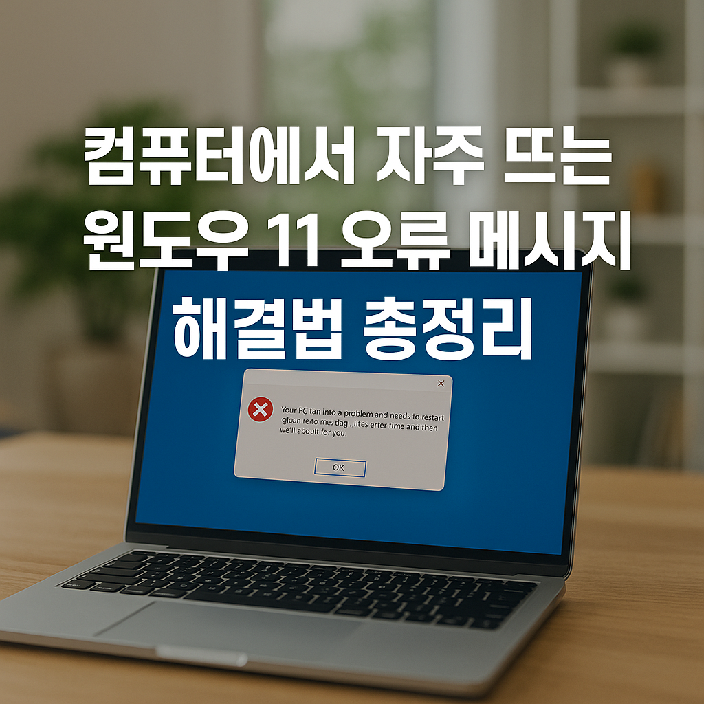 컴퓨터에서 자주 뜨는 윈도우 11 오류 메시지 해결법 총정리