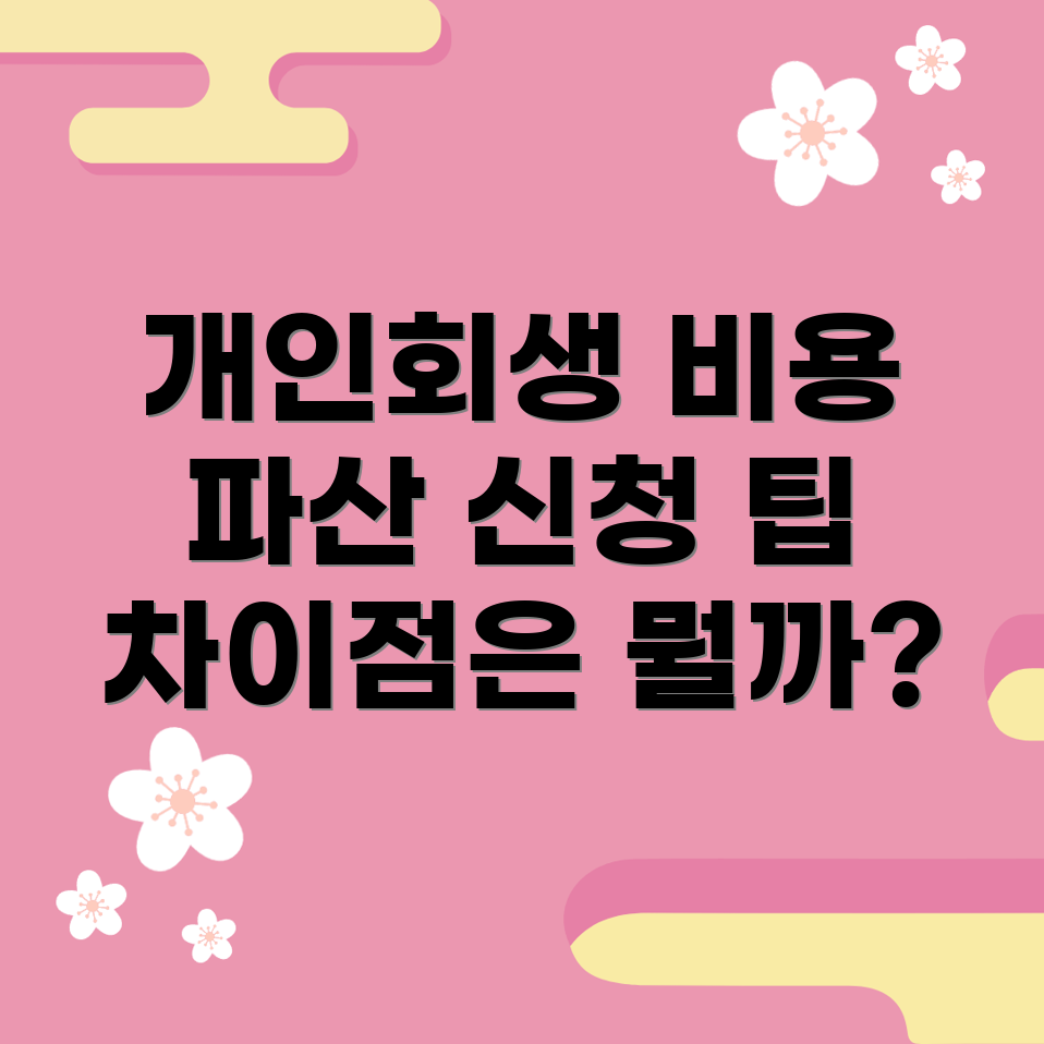 개인회생과 개인파산 신청 비용