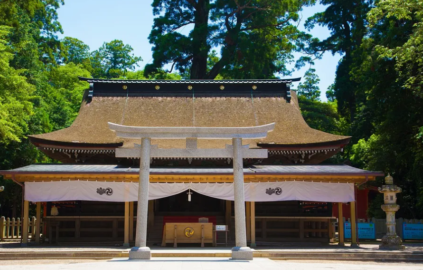 가시마 신궁의 전면 사진