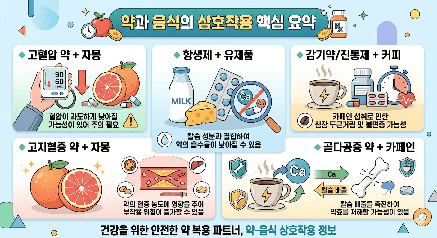 [건강 가이드] 약 복용 시 주의해야 할 음식 조합 ❘ 효과에 영향을 주는 의외의 음식들