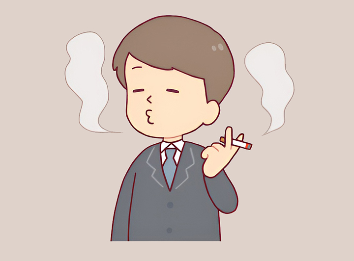 흡연중인-남성
