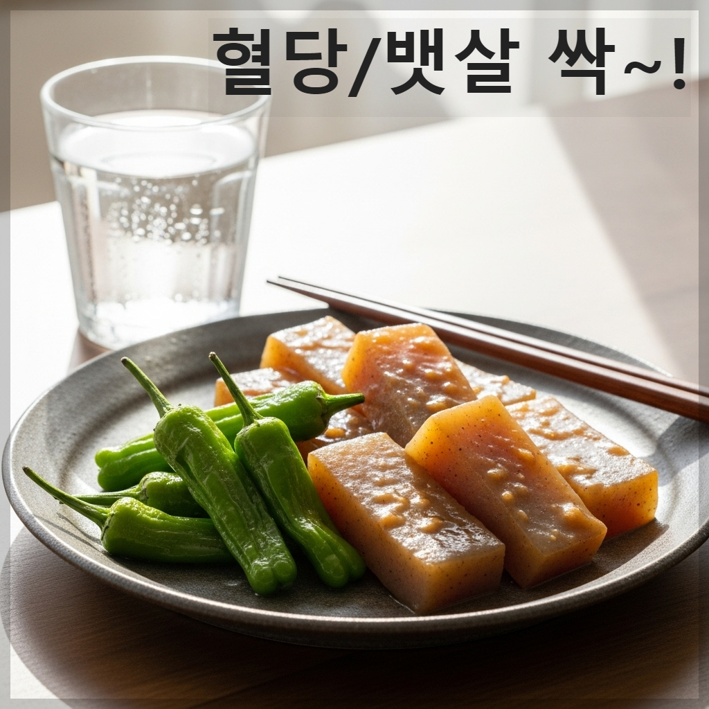 혈당 조절과 다이어트에 좋은 곤약 조림 요리 이미지