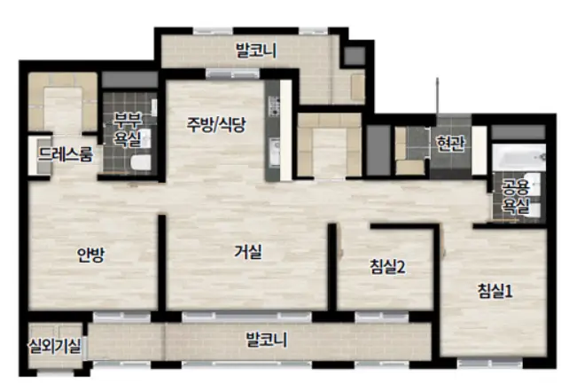 아파트84제곱평면도