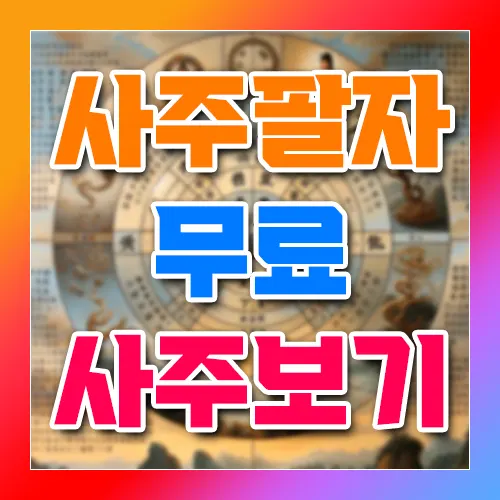 사주팔자 무료 사주보기