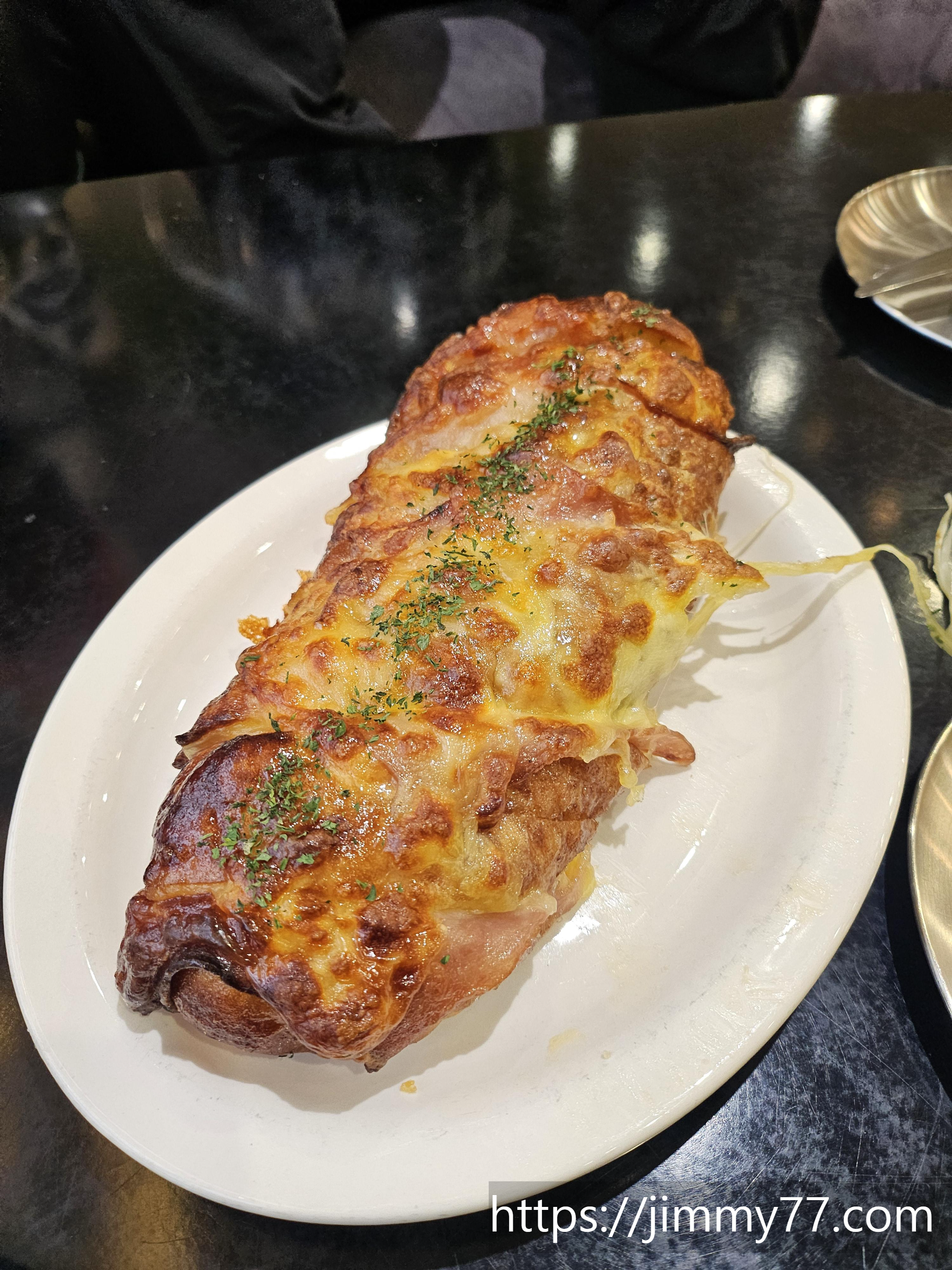 햄 갈릭빵