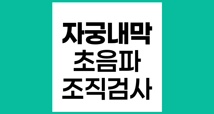 초음파 검사 후 자궁내막 두꺼움과 조직검사의 의미