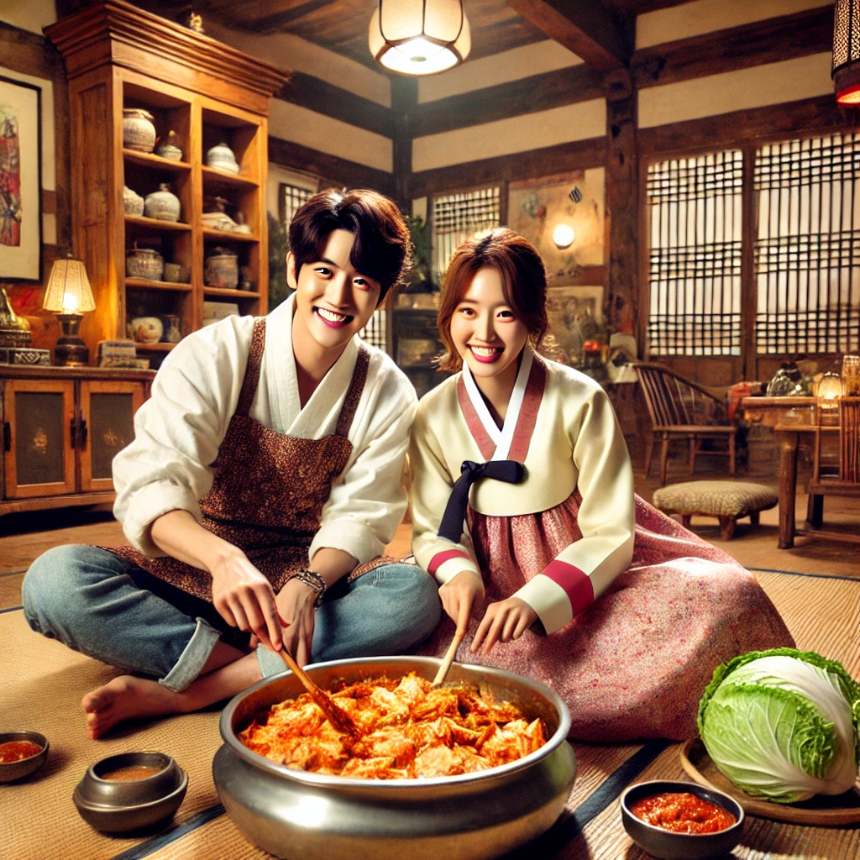 연예인과 집에서 김장하는 꿈