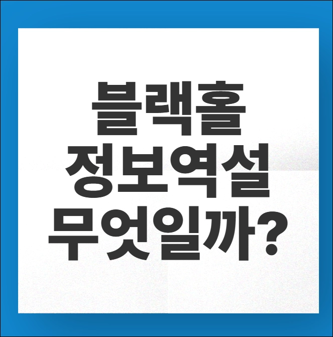 블랙홀 정보 역설