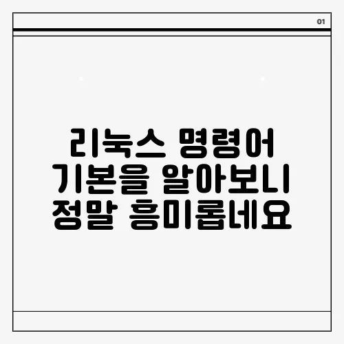 리눅스 명령어 기본을 알아보니 정말 흥미롭네요