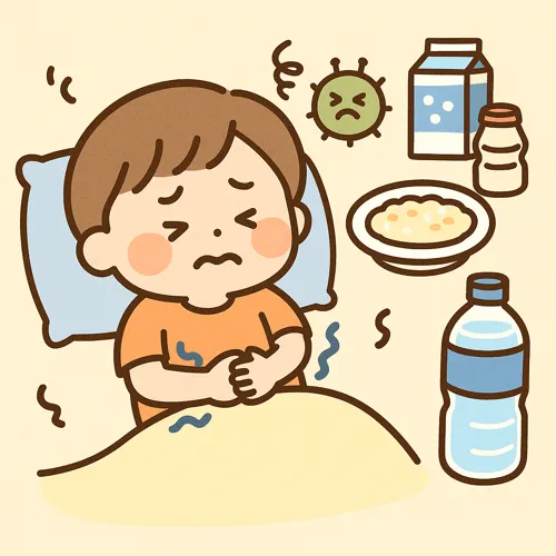 장염에 좋은 휴식 환경 표현