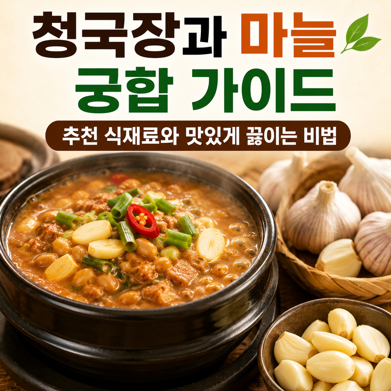 청국장과 마늘 궁합