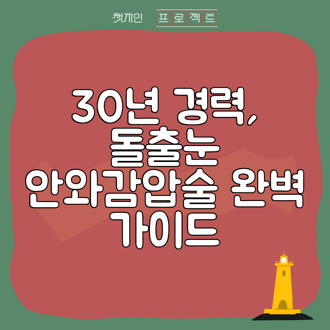 30년 경력, 돌출눈 안와감압술 완벽 가이드