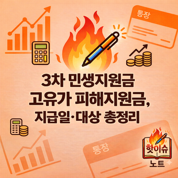 최대 60만원 3차 민생지원금, 지급일&middot;대상 총정리