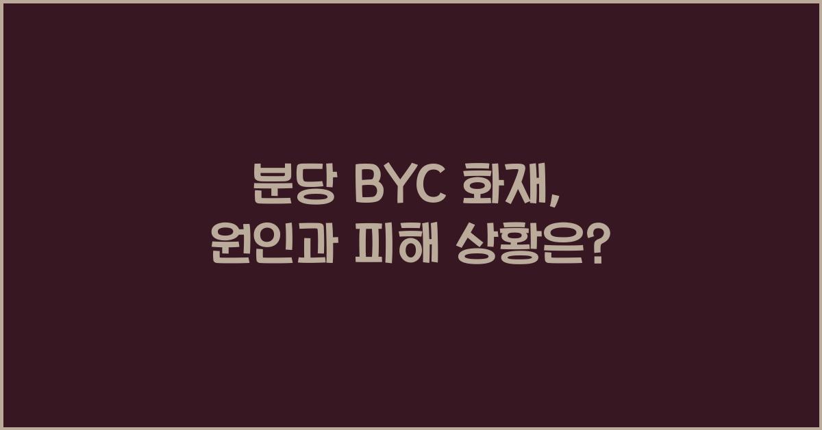 분당 BYC 화재