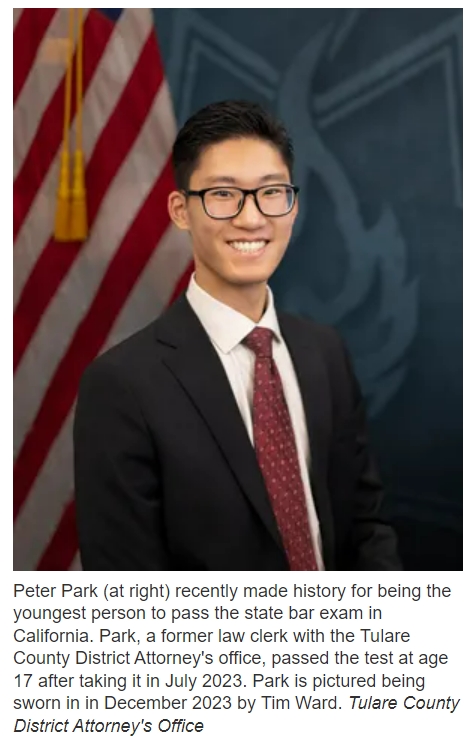 [화제의 한인] 17세에 미국 변호사시험 합격...18세에 검사 임용 VIDEO: He entered high school at 13. He passed the bar at 17. Meet California's youngest lawyer.
