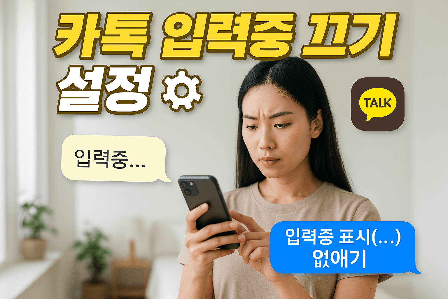 카톡 입력중 끄기 설정하고 채팅 입력중 표시(...) 없애기