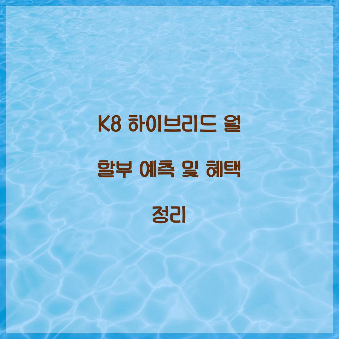 K8 하이브리드 월 할부