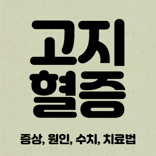 고지혈증 증상