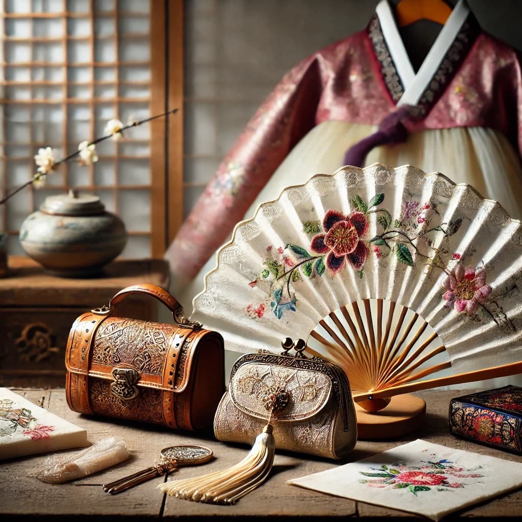 한복과 전통 소품 &ndash; 부채, 손수건, 가방까지 완벽 매치