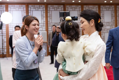 2024 윤 대통령 김건희 여사 추석 인사 촬영