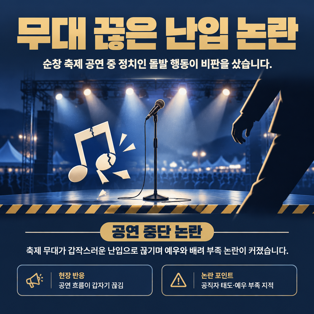 무대 끊은 난입 논란