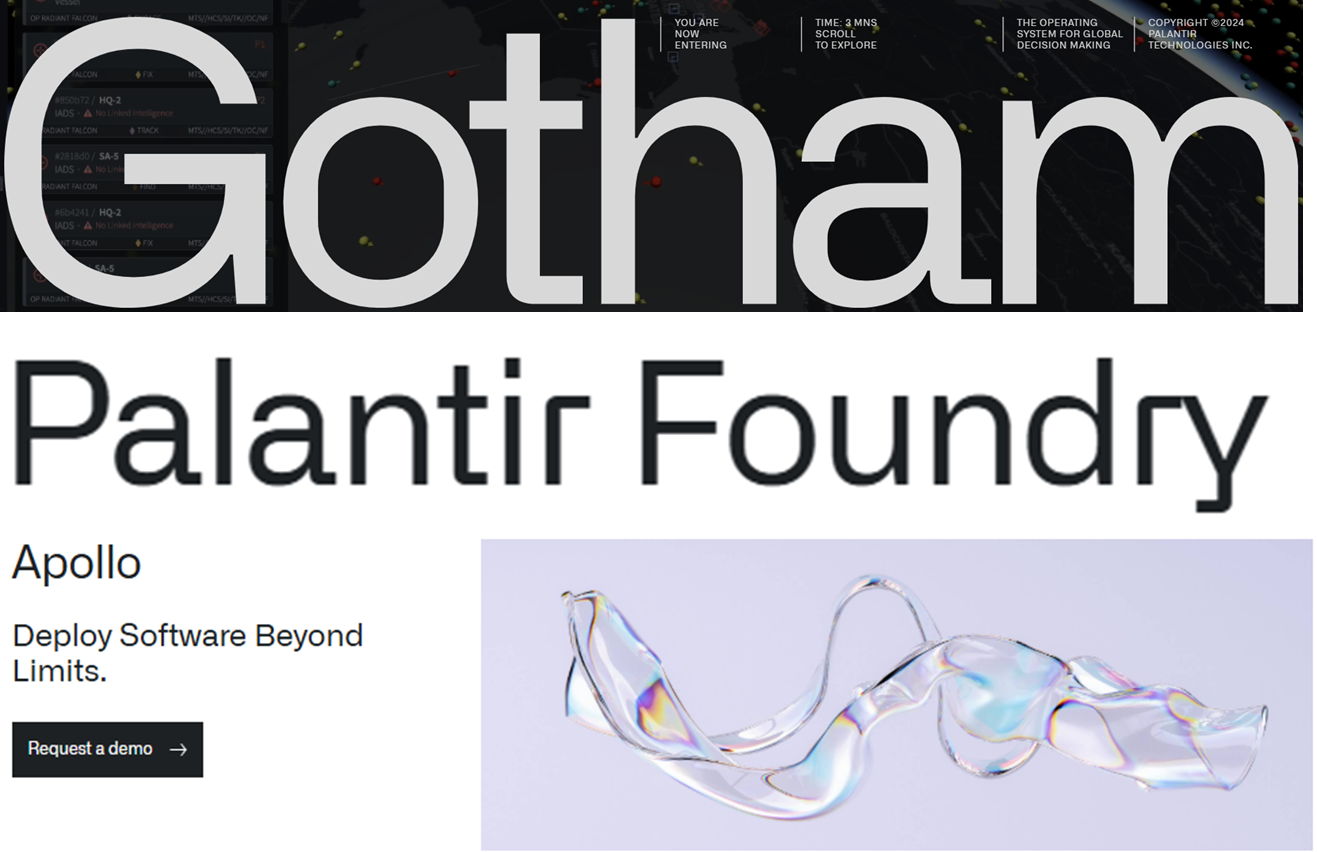 팔란티어의 핵심 플랫폼 – Gotham, Foundry, Apollo